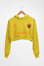 Load image into Gallery viewer, A.S. Roma 2021-22 Crop HOODIE FOR WOMEN-Mutard Yellow-Ektarfa.online
