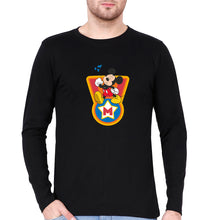 Load image into Gallery viewer, Mickey Mouse Full Sleeves T-Shirt for Men-Black-Ektarfa.online
