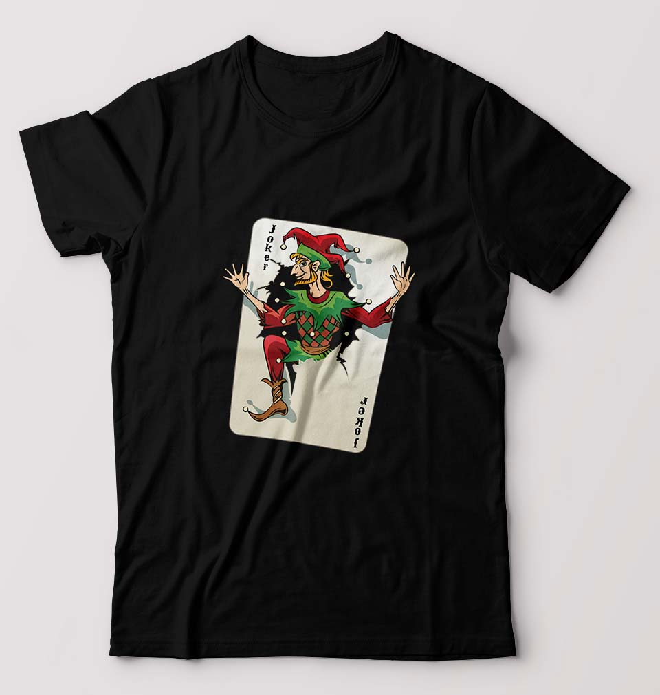 Joker T-Shirt for Men-S(38 Inches)-Black-Ektarfa.online