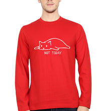 Load image into Gallery viewer, Not Today Full Sleeves T-Shirt for Men-Red-Ektarfa.online
