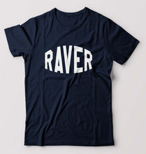 Load image into Gallery viewer, Raver T-Shirt for Men-S(38 Inches)-Navy Blue-Ektarfa.online
