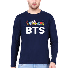 Load image into Gallery viewer, BTS Full Sleeves T-Shirt for Men-Navy Blue-Ektarfa.online
