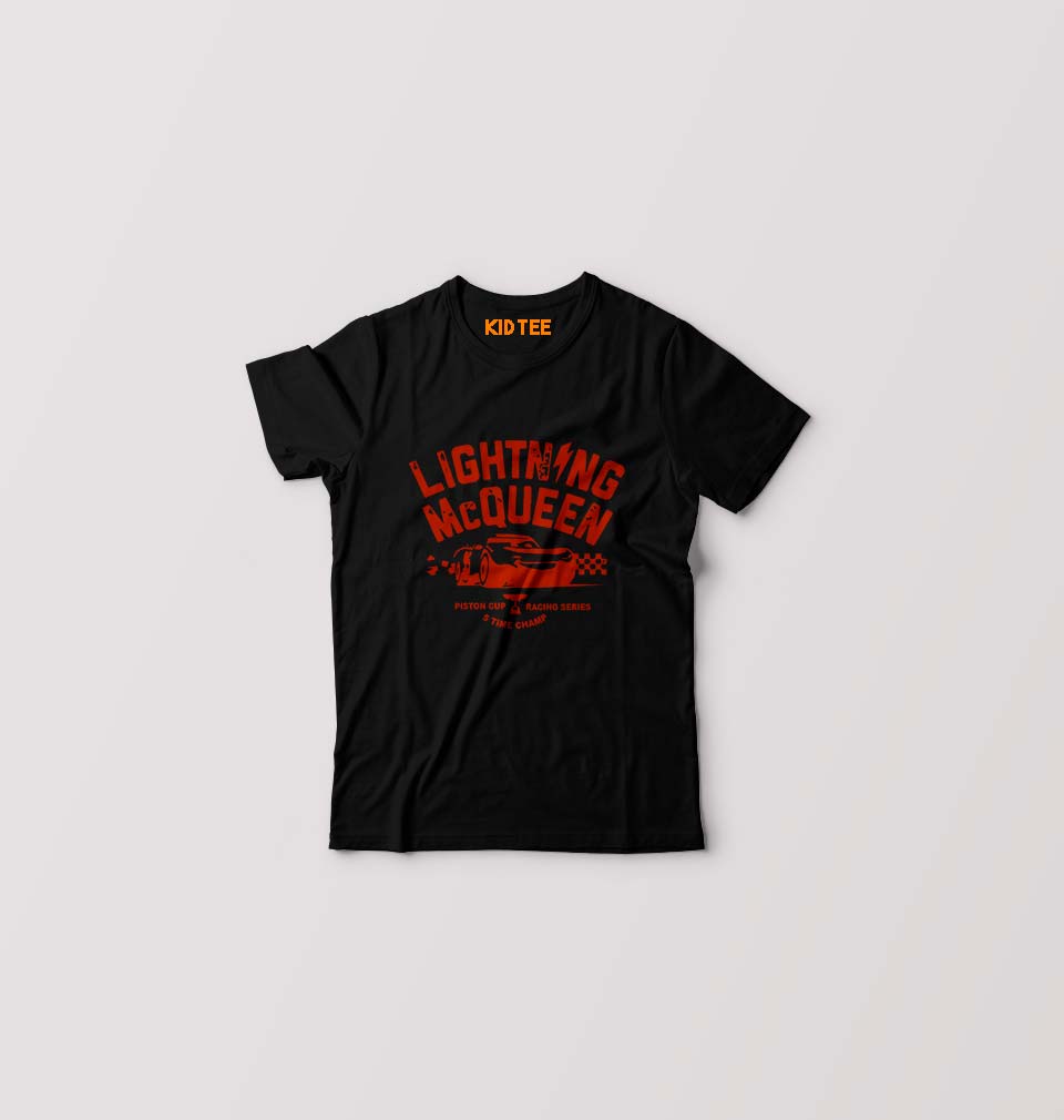 Lightning McQueen Kids T-Shirt for Boy/Girl-Black-Ektarfa.online