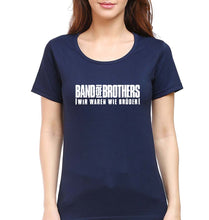 Load image into Gallery viewer, Band of Brothers T-Shirt for Women-Navy Blue-Ektarfa.online
