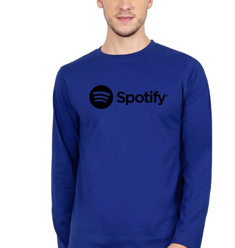 Spotify Full Sleeves T-Shirt for Men-Royal Blue-Ektarfa.online