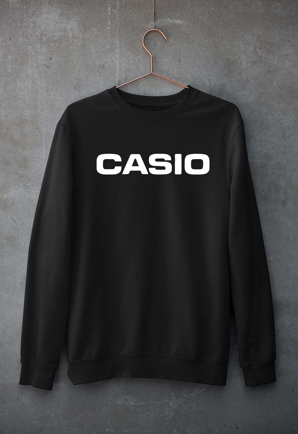 Casio Unisex Sweatshirt for Men/Women-S(40 Inches)-Black-Ektarfa.online