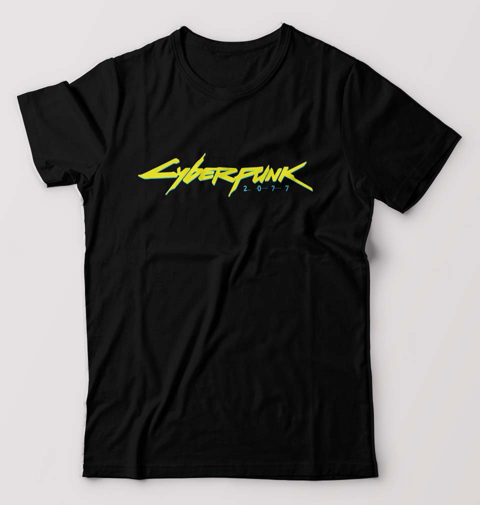 Cyberpunk T-Shirt for Men-S(38 Inches)-Black-Ektarfa.online