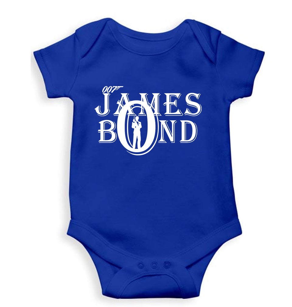 James Bond (007) Kids Romper For Baby Boy/Girl-Royal Blue-Ektarfa.online