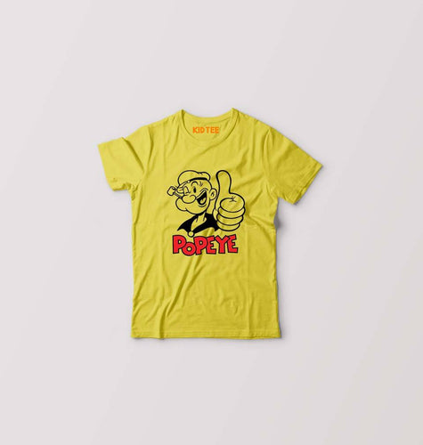 Popeye Kids T-Shirt for Boy/Girl-Yellow-Ektarfa.online