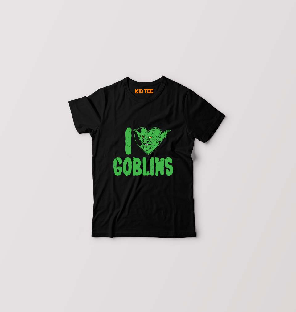 Goblin Kids T-Shirt for Boy/Girl-Black-Ektarfa.online