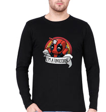 Load image into Gallery viewer, Deadpool Unicorn Full Sleeves T-Shirt for Men-Black-Ektarfa.online
