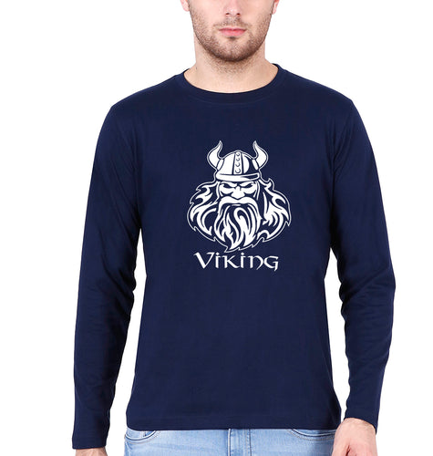 Viking Full Sleeves T-Shirt for Men-Navy Blue-Ektarfa.online