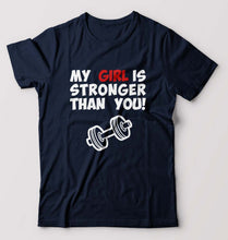 Load image into Gallery viewer, Gym Funny T-Shirt for Men-S(38 Inches)-Navy Blue-Ektarfa.online
