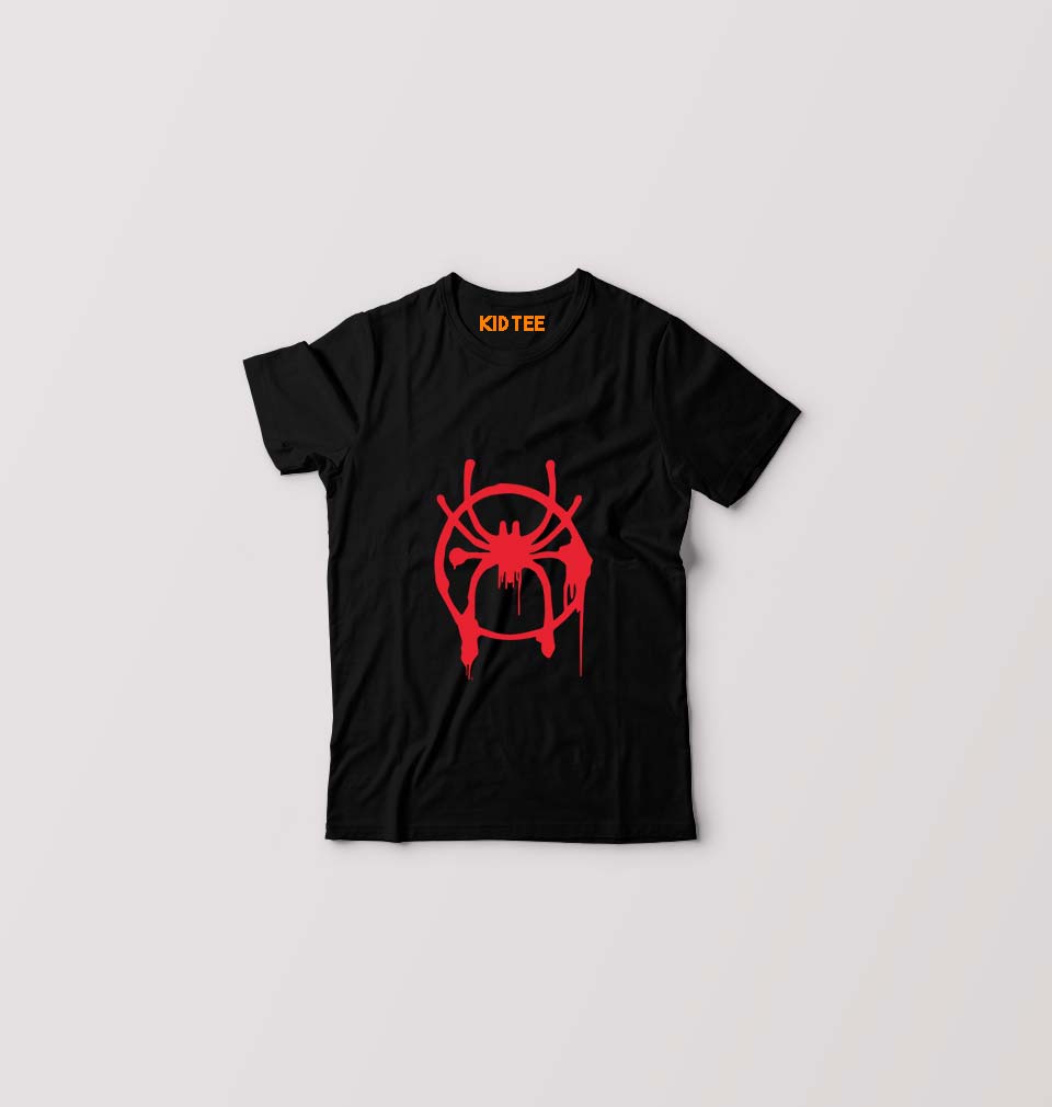 Spiderman Superhero Kids T-Shirt for Boy/Girl-Black-Ektarfa.online