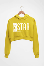 Load image into Gallery viewer, Star laboratories Crop HOODIE FOR WOMEN-Mustard Yellow-Ektarfa.online

