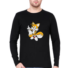 Load image into Gallery viewer, Tails Sonic Full Sleeves T-Shirt for Men-Black-Ektarfa.online
