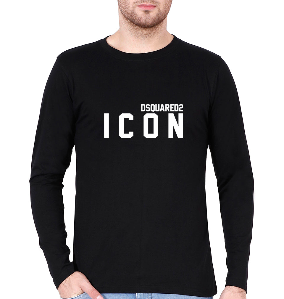 DSQUARED - ICON Full Sleeves T-Shirt for Men-Black-Ektarfa.online