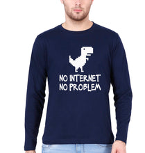 Load image into Gallery viewer, Internet Full Sleeves T-Shirt for Men-Navy Blue-Ektarfa.online
