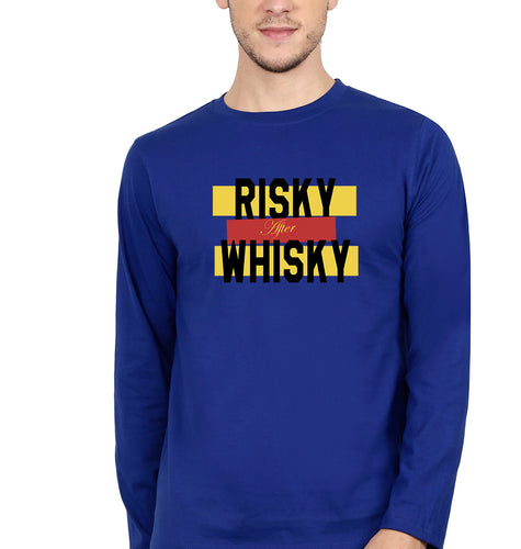 Whisky Full Sleeves T-Shirt for Men-Royal Blue-Ektarfa.online