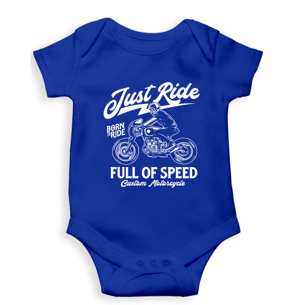 Motorcycle Kids Romper For Baby Boy/Girl-0-5 Months(18 Inches)-Royal Blue-Ektarfa.online