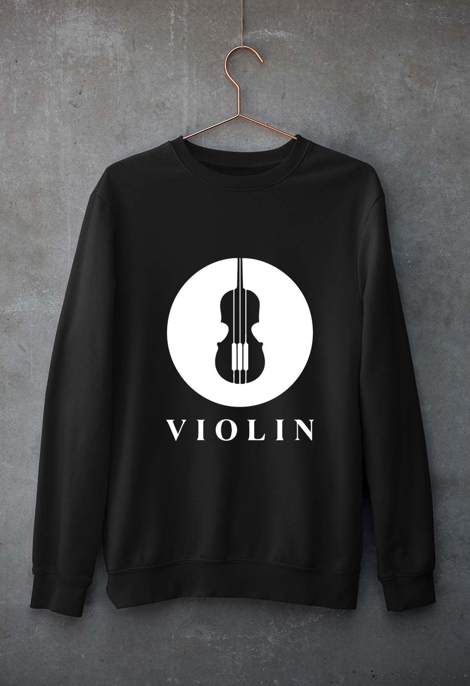 Violin Unisex Sweatshirt for Men/Women-Black-Ektarfa.online