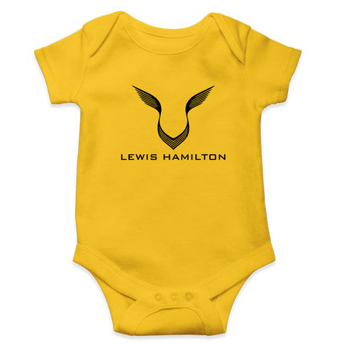 Lewis Hamilton F1 Kids Romper For Baby Boy/Girl-0-5 Months(18 Inches)-Yellow-Ektarfa.online