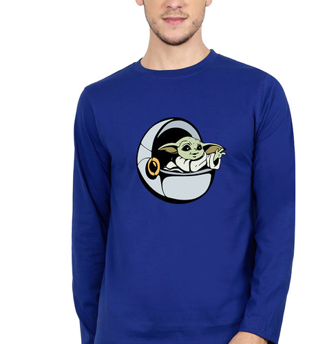 Yoda Star Wars Full Sleeves T-Shirt for Men-Royal blue-Ektarfa.online