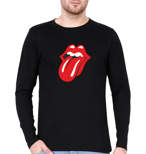 Rolling Stones Full Sleeves T-Shirt for Men-Black-Ektarfa.online