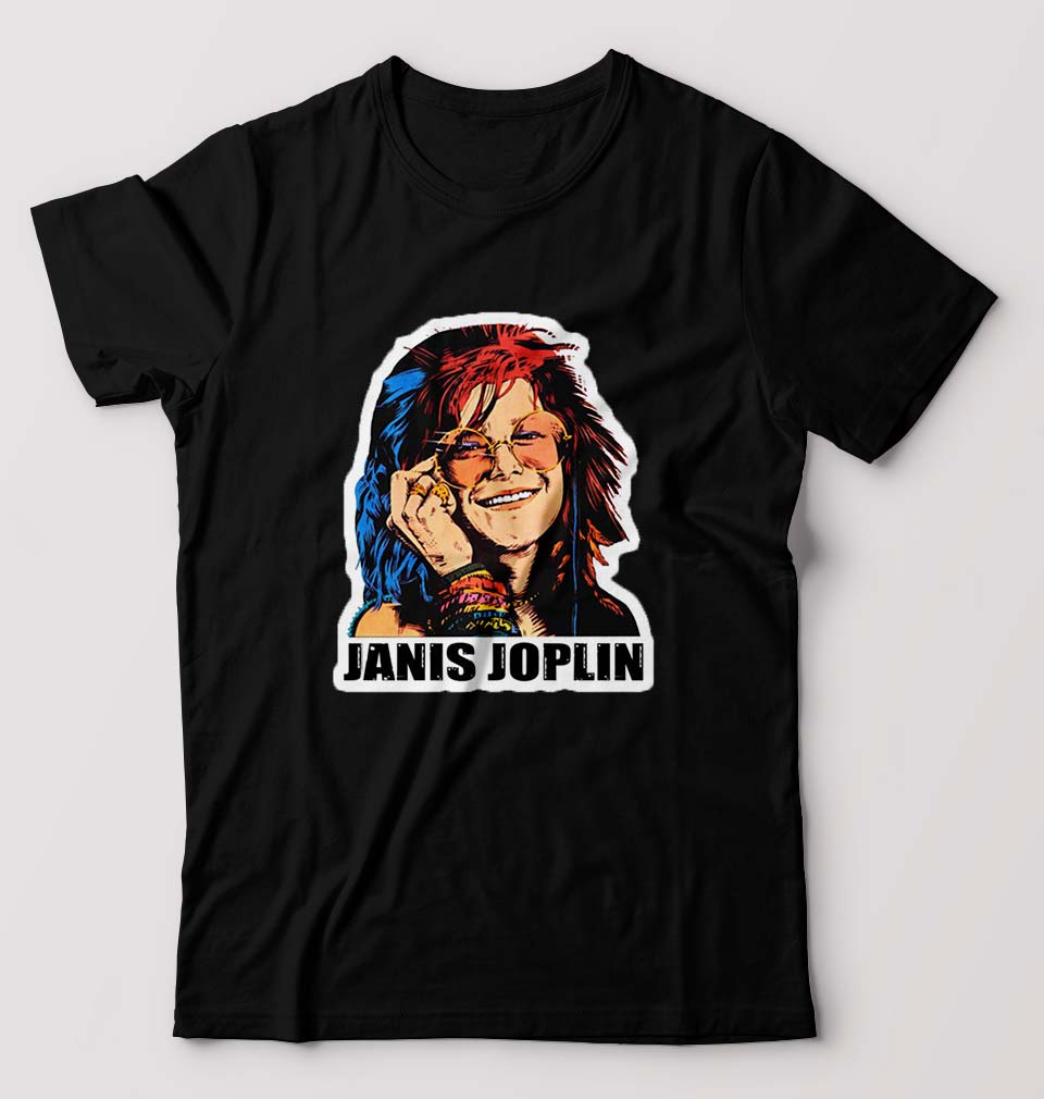 Janis Joplin T-Shirt for Men-Black-Ektarfa.online