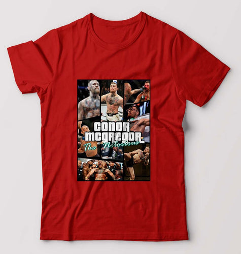 Conor McGregor UFC T-Shirt for Men-Red-Ektarfa.online