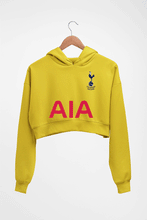 Load image into Gallery viewer, Tottenham Hotspur F.C. 2021-22 Crop HOODIE FOR WOMEN-Mustard Yellow-Ektarfa.online
