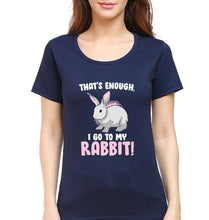 Load image into Gallery viewer, Rabbit Bunny T-Shirt for Women-Navy Blue-Ektarfa.online
