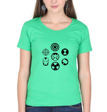 Load image into Gallery viewer, Marvel Superhero T-Shirt for Women-XS(32 Inches)-Flag Green-Ektarfa.online
