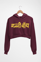 Load image into Gallery viewer, Gully Boy Crop HOODIE FOR WOMEN-Maroon-Ektarfa.online
