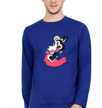 Load image into Gallery viewer, Funny Wolf Full Sleeves T-Shirt for Men-S(38 Inches)-Royal Blue-Ektarfa.online
