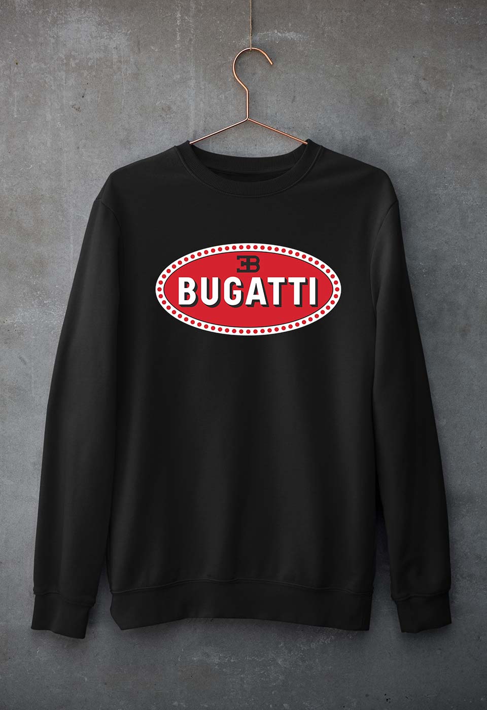 Bugatti Unisex Sweatshirt for Men/Women-Black-Ektarfa.online