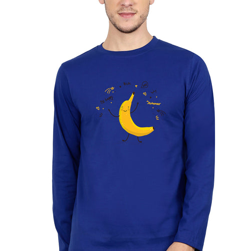 Banana Full Sleeves T-Shirt for Men-Royal Blue-Ektarfa.online
