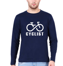 Load image into Gallery viewer, Cyclist Full Sleeves T-Shirt for Men-Navy Blue-Ektarfa.online
