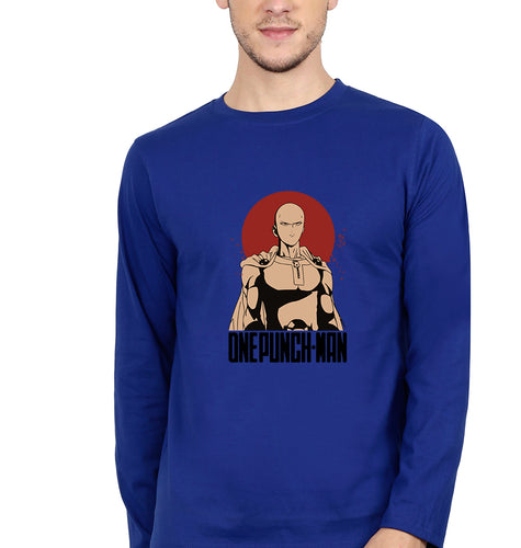 One-Punch Man Full Sleeves T-Shirt for Men-Royal Blue-Ektarfa.online