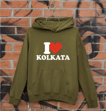 Load image into Gallery viewer, I Love Kolkata Unisex Hoodie for Men/Women-Olive Green-Ektarfa.online
