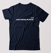 Load image into Gallery viewer, Jaywalking T-Shirt for Men-S(38 Inches)-Navy Blue-Ektarfa.online
