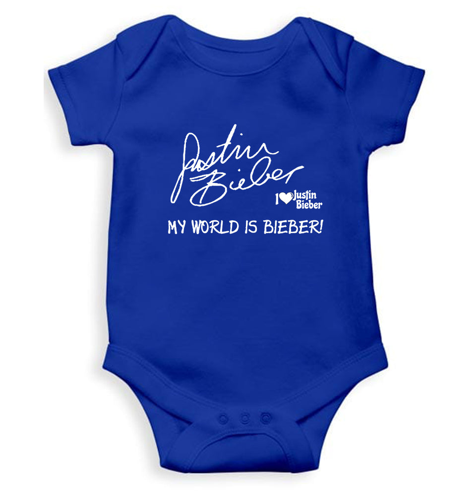 Justin Bieber Kids Romper For Baby Boy/Girl-0-5 Months(18 Inches)-Royal Blue-Ektarfa.online