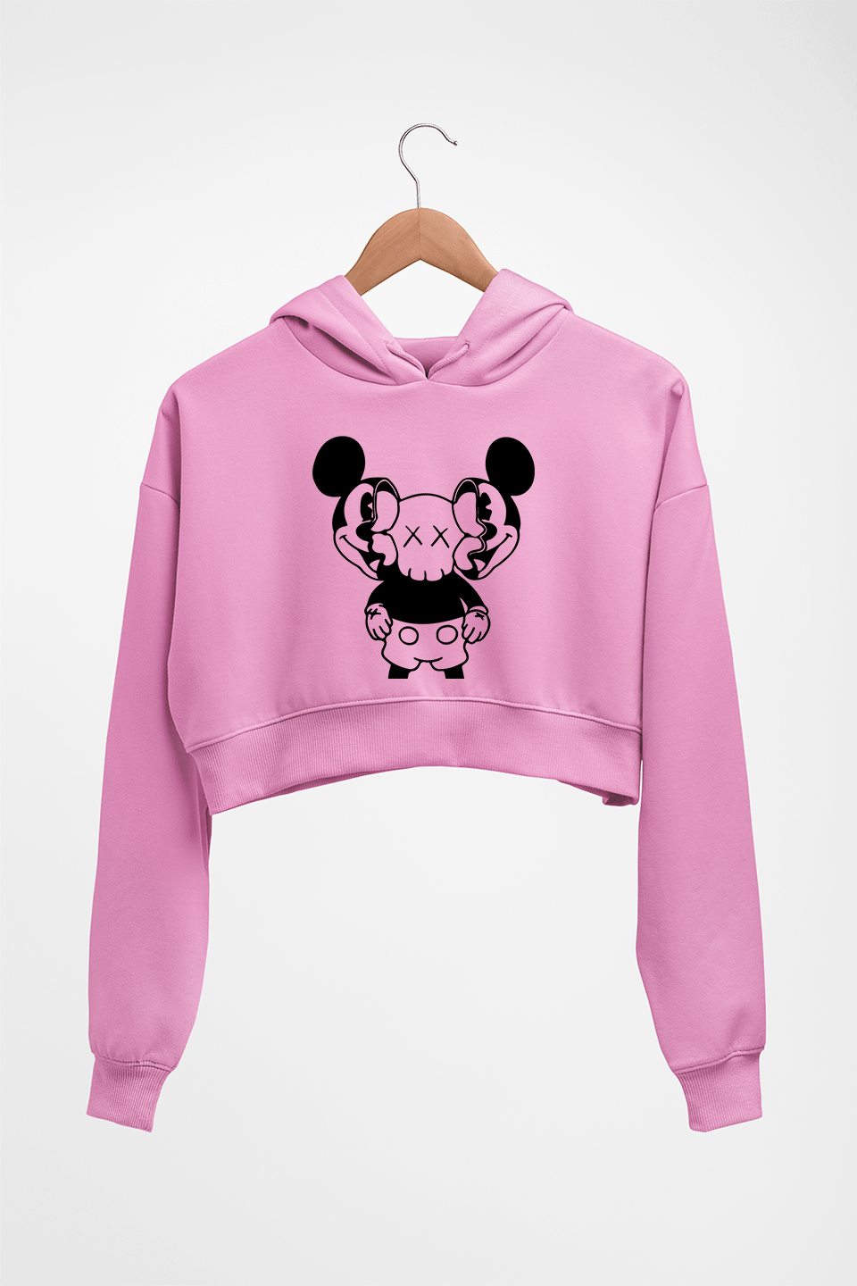 Kaws Mickey Crop HOODIE FOR WOMEN