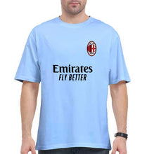 Load image into Gallery viewer, A.C. Milan 2021-22 Oversized T-Shirt for Men-Baby Blue-Ektarfa.online
