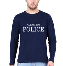 Load image into Gallery viewer, AA Rahi Hai Police Full Sleeves T-Shirt for Men-Navy Blue-Ektarfa.online

