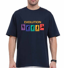 Load image into Gallery viewer, Evolution Football Oversized T-Shirt for Men-Navy Blue-Ektarfa.online
