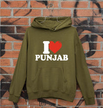 Load image into Gallery viewer, I Love Punjab Unisex Hoodie for Men/Women-Olive Green-Ektarfa.online
