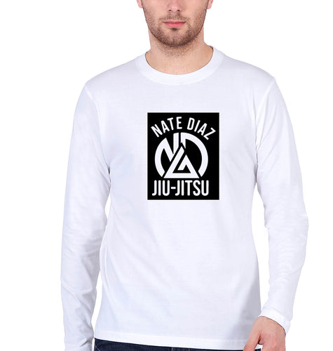 Nate Diaz UFC Full Sleeves T-Shirt for Men-White-Ektarfa.online