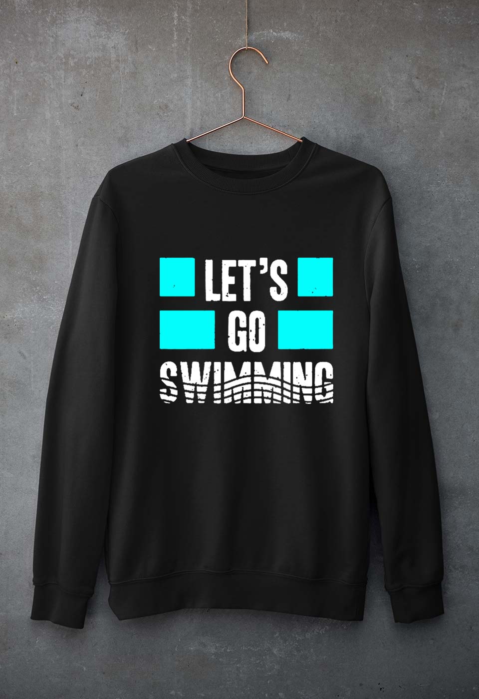 Swimming Unisex Sweatshirt for Men/Women-Black-Ektarfa.online