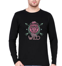 Load image into Gallery viewer, Stay Wild Full Sleeves T-Shirt for Men-S(38 Inches)-Black-Ektarfa.online

